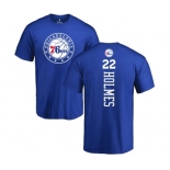 NBA Nike Philadelphia 76ers #22 Richaun Holmes Royal Blue Backer T-Shirt