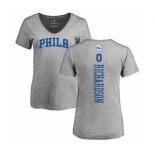 Basketball Women's Philadelphia 76ers #0 Josh Richardson Ash Backer T-Shirt