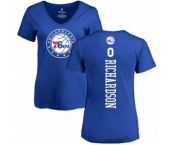 Basketball Women's Philadelphia 76ers #0 Josh Richardson Royal Blue Backer T-Shirt