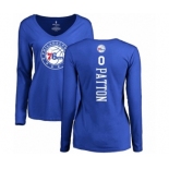 NBA Women's Nike Philadelphia 76ers #0 Justin Patton Royal Blue Backer Long Sleeve T-Shirt