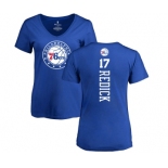 NBA Women's Nike Philadelphia 76ers #17 JJ Redick Royal Blue Backer T-Shirt