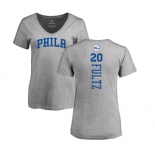 NBA Women's Nike Philadelphia 76ers #20 Markelle Fultz Ash Backer T-Shirt