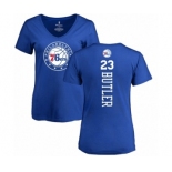 NBA Women's Nike Philadelphia 76ers #23 Jimmy Butler Royal Blue Backer T-Shirt