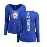 NBA Women's Nike Philadelphia 76ers #33 Robert Covington Royal Blue Backer Long Sleeve T-Shirt