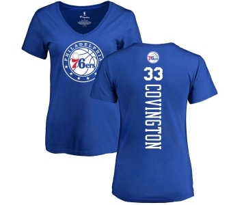 NBA Women's Nike Philadelphia 76ers #33 Robert Covington Royal Blue Backer T-Shirt