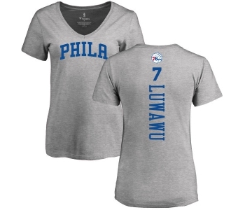 NBA Women's Nike Philadelphia 76ers #7 Timothe Luwawu Ash Backer T-Shirt