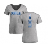 NBA Women's Nike Philadelphia 76ers #8 Zhaire Smith Ash Backer T-Shirt