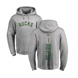 NBA Nike Milwaukee Bucks #1 Oscar Robertson Ash Backer Pullover Hoodie