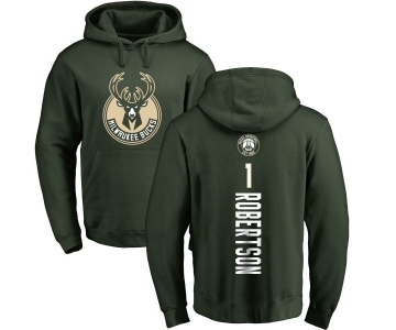 NBA Nike Milwaukee Bucks #1 Oscar Robertson Green Backer Pullover Hoodie