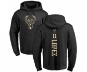 NBA Nike Milwaukee Bucks #11 Brook Lopez Black One Color Backer Pullover Hoodie