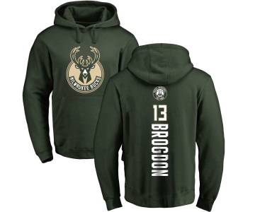 NBA Nike Milwaukee Bucks #13 Malcolm Brogdon Green Backer Pullover Hoodie