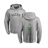 NBA Nike Milwaukee Bucks #21 Tony Snell Ash Backer Pullover Hoodie