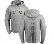 NBA Nike Milwaukee Bucks #22 Khris Middleton Ash Backer Pullover Hoodie