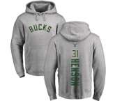 NBA Nike Milwaukee Bucks #31 John Henson Ash Backer Pullover Hoodie