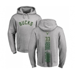 NBA Nike Milwaukee Bucks #33 Kareem Abdul-Jabbar Ash Backer Pullover Hoodie