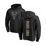 NBA Nike Milwaukee Bucks #33 Kareem Abdul-Jabbar Black One Color Backer Pullover Hoodie