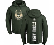 NBA Nike Milwaukee Bucks #33 Kareem Abdul-Jabbar Green Backer Pullover Hoodie