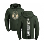 NBA Nike Milwaukee Bucks #34 Giannis Antetokounmpo Green Backer Pullover Hoodie