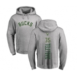 NBA Nike Milwaukee Bucks #35 Mirza Teletovic Ash Backer Pullover Hoodie