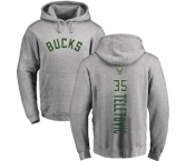 NBA Nike Milwaukee Bucks #35 Mirza Teletovic Ash Backer Pullover Hoodie