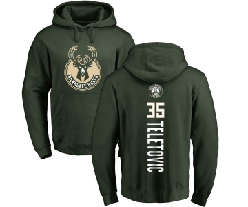 NBA Nike Milwaukee Bucks #35 Mirza Teletovic Green Backer Pullover Hoodie