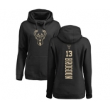 NBA Women's Nike Milwaukee Bucks #13 Malcolm Brogdon Black One Color Backer Pullover Hoodie