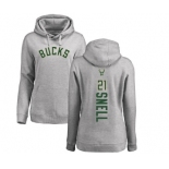 NBA Women's Nike Milwaukee Bucks #21 Tony Snell Ash Backer Pullover Hoodie