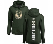 NBA Women's Nike Milwaukee Bucks #33 Kareem Abdul-Jabbar Green Backer Pullover Hoodie