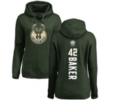 NBA Women's Nike Milwaukee Bucks #42 Vin Baker Green Backer Pullover Hoodie