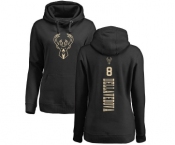 NBA Women's Nike Milwaukee Bucks #8 Matthew Dellavedova Black One Color Backer Pullover Hoodie