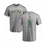 NBA Nike Milwaukee Bucks #11 Brook Lopez Ash Backer T-Shirt