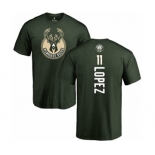 NBA Nike Milwaukee Bucks #11 Brook Lopez Green Backer T-Shirt