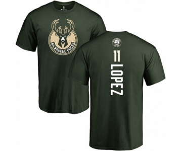 NBA Nike Milwaukee Bucks #11 Brook Lopez Green Backer T-Shirt