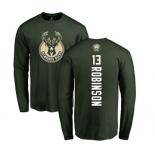 NBA Nike Milwaukee Bucks #13 Glenn Robinson Green Backer Long Sleeve T-Shirt