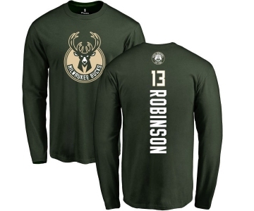 NBA Nike Milwaukee Bucks #13 Glenn Robinson Green Backer Long Sleeve T-Shirt