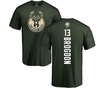 NBA Nike Milwaukee Bucks #13 Malcolm Brogdon Green Backer T-Shirt