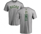 NBA Nike Milwaukee Bucks #21 Tony Snell Ash Backer T-Shirt