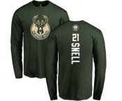 NBA Nike Milwaukee Bucks #21 Tony Snell Green Backer Long Sleeve T-Shirt