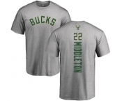 NBA Nike Milwaukee Bucks #22 Khris Middleton Ash Backer T-Shirt