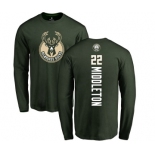 NBA Nike Milwaukee Bucks #22 Khris Middleton Green Backer Long Sleeve T-Shirt