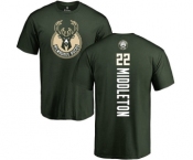 NBA Nike Milwaukee Bucks #22 Khris Middleton Green Backer T-Shirt