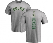 NBA Nike Milwaukee Bucks #31 John Henson Ash Backer T-Shirt