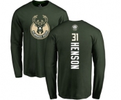 NBA Nike Milwaukee Bucks #31 John Henson Green Backer Long Sleeve T-Shirt