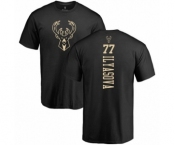 NBA Nike Milwaukee Bucks #77 Ersan Ilyasova Black One Color Backer T-Shirt