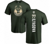 NBA Nike Milwaukee Bucks #77 Ersan Ilyasova Green Backer T-Shirt