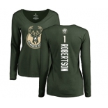 NBA Women's Nike Milwaukee Bucks #1 Oscar Robertson Green Backer Long Sleeve T-Shirt