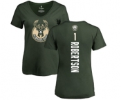 NBA Women's Nike Milwaukee Bucks #1 Oscar Robertson Green Backer T-Shirt