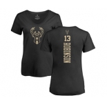 NBA Women's Nike Milwaukee Bucks #13 Glenn Robinson Black One Color Backer Slim-Fit V-Neck T-Shirt