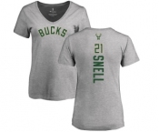 NBA Women's Nike Milwaukee Bucks #21 Tony Snell Ash Backer T-Shirt