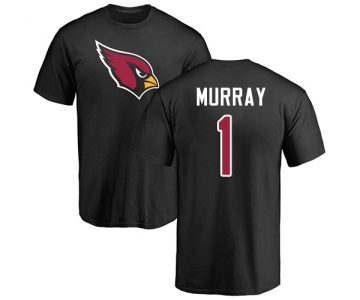 Football Arizona Cardinals #1 Kyler Murray Black Name & Number Logo T-Shirt